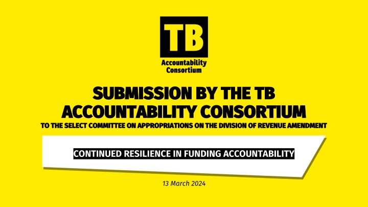 Resilience in TB Funding Accountability