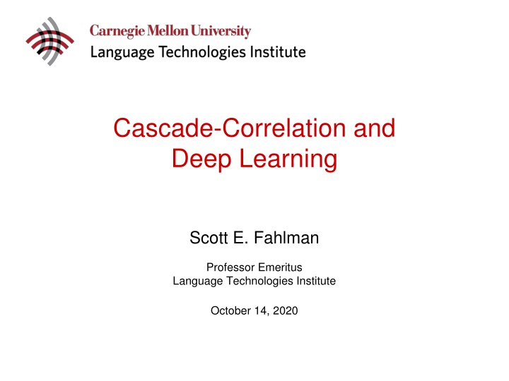 Cascade-Correlation and Deep Learning