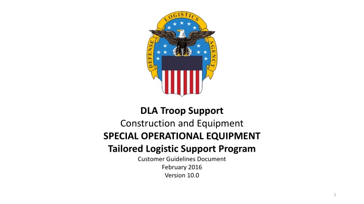 DLA Troop Support Special Operational Equipment Program