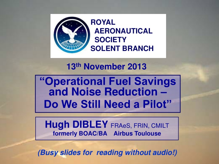 Operational Fuel Savings and Noise Reduction in Aviation: A Pilot's Perspective