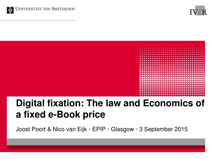 Digital fixation: Law and Economics of Fixed e-Book Price