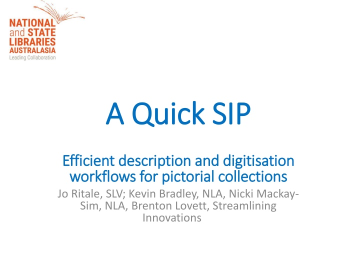 Efficient Digitisation Workflows for Pictorial Collections