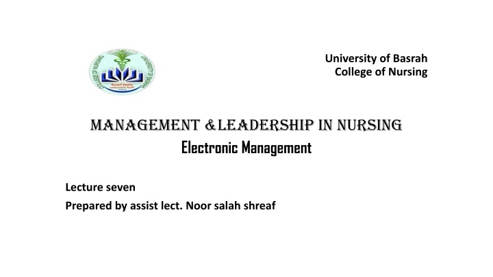 Electronic Management in Nursing Education