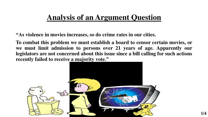 Analysis of an Argument Question