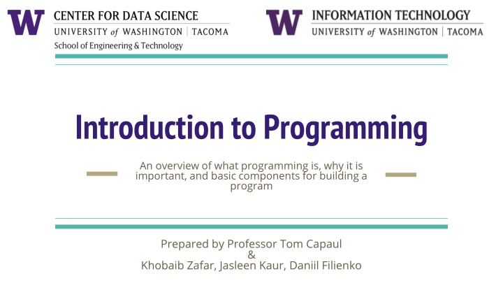 Introduction to Programming