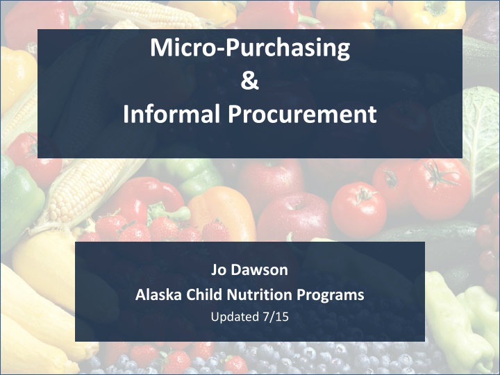 Micro-Purchasing & Informal Procurement Guidelines