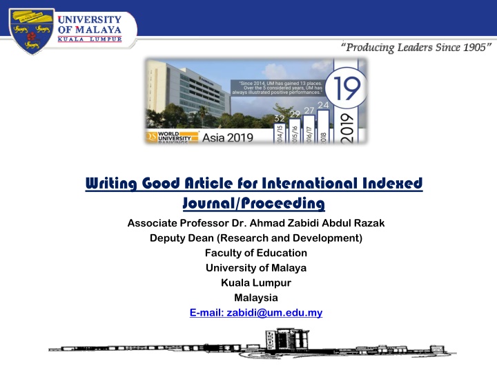 Writing Effective Articles for International Journals