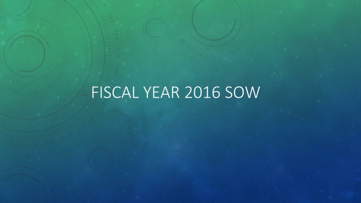 Fiscal Year 2016 Simplification of Reporting