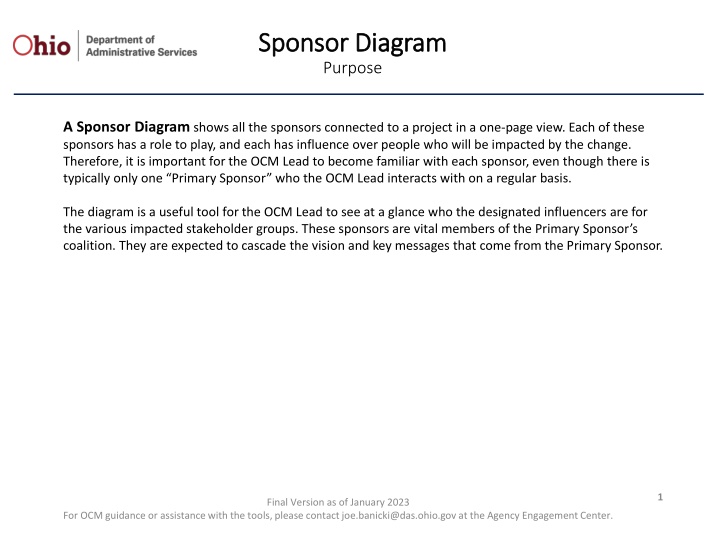 Sponsor Diagram for Change Initiative