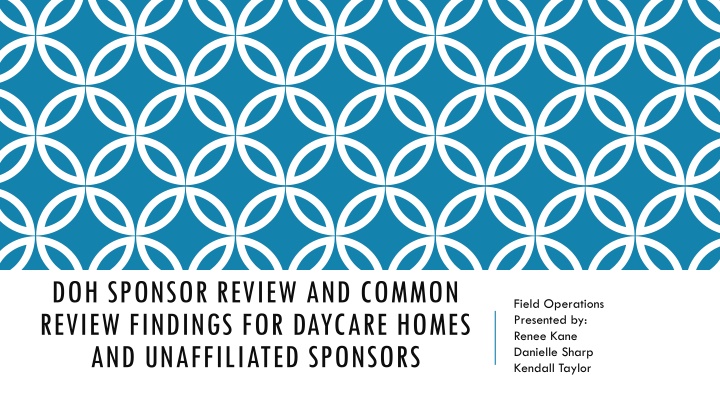 Sponsor Review and Common Findings Overview