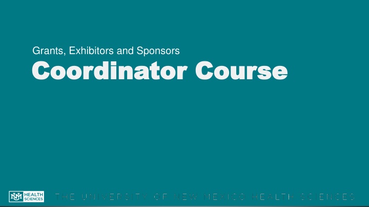Grants, Exhibitors, and Sponsors Coordinator Course