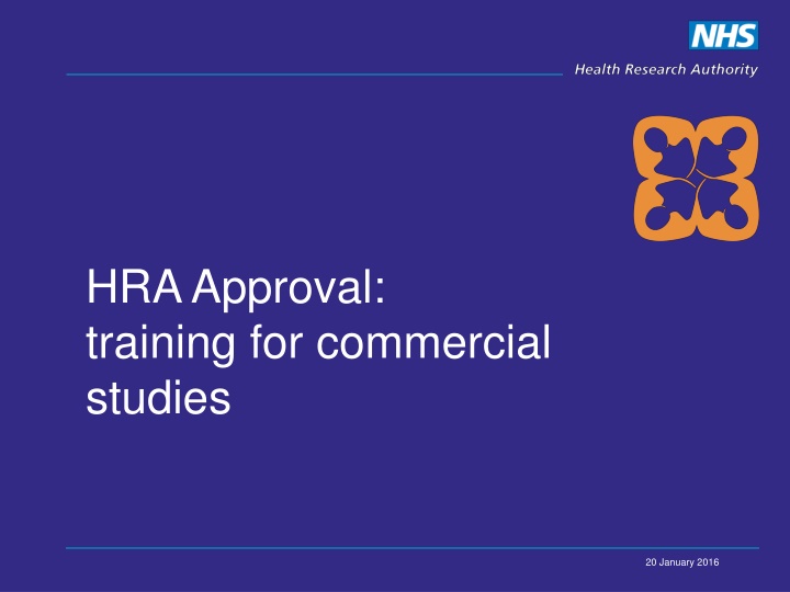 HRA Approval for Commercial Studies Training