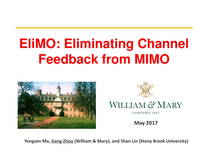 EliMO: Eliminating Channel Feedback from MIMO