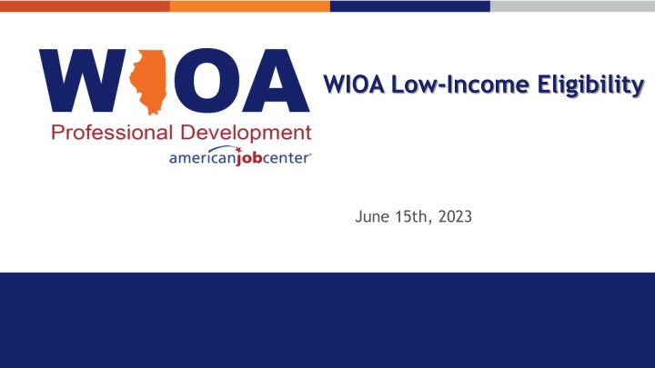 WIOA Low-Income Eligibility