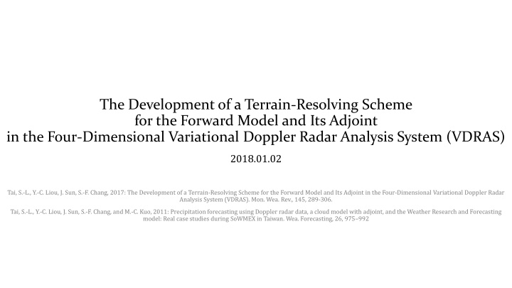 Terrain-Resolving Scheme for Doppler Radar Analysis System