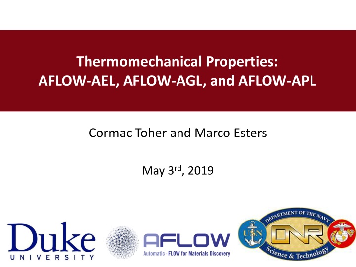 Thermomechanical Properties with AEL and AGL