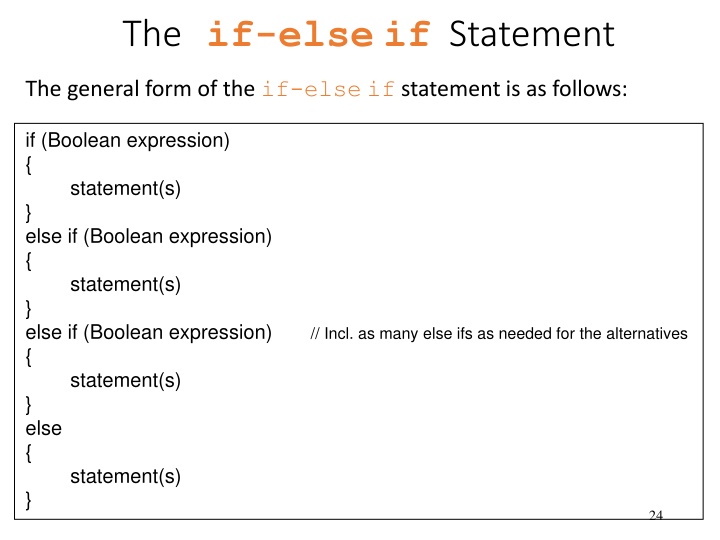 If-Else-If Statements in Programming