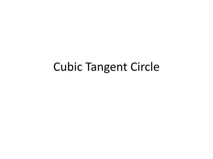 Cubic Tangent Circle