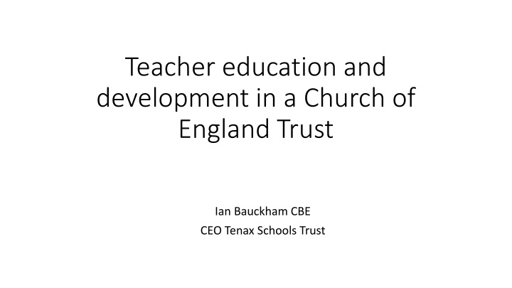 Christian Principles in Education: Advancing Hope and Relationships