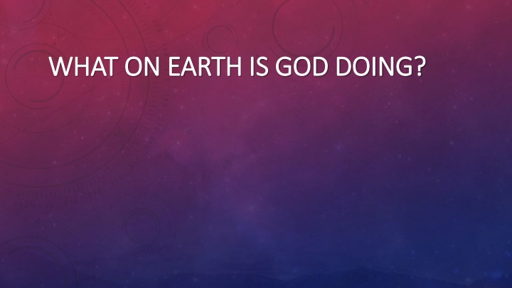 What on Earth is God Doing? Learning from Jeshurun's Mistake