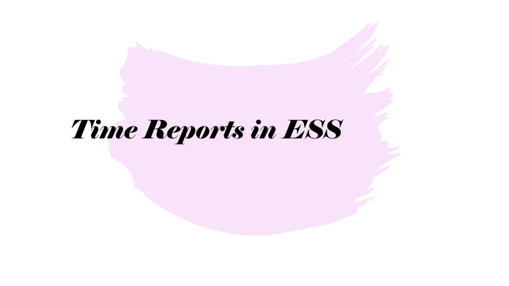 Time Reports and Leave Entry Overview