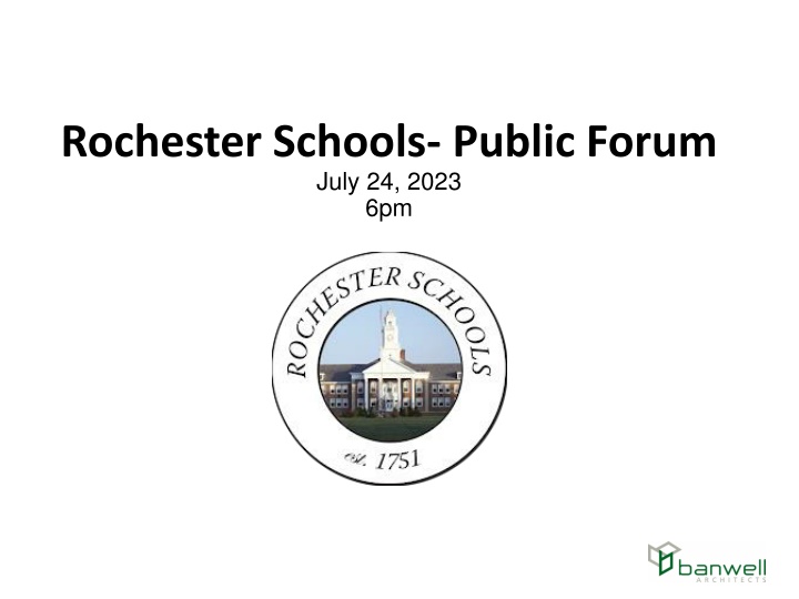Rochester Schools- Public Forum
