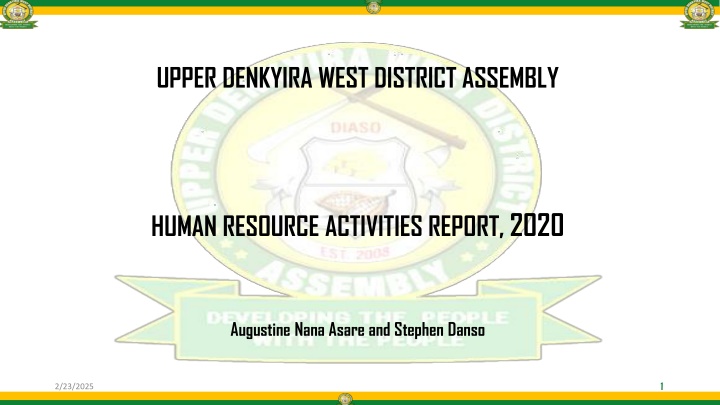 Human Resource Activities Report at Upper Denkyira West District Assembly