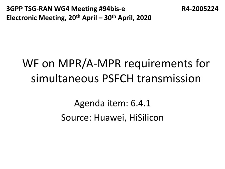 Proposals for Simultaneous PSFCH Transmission Requirements
