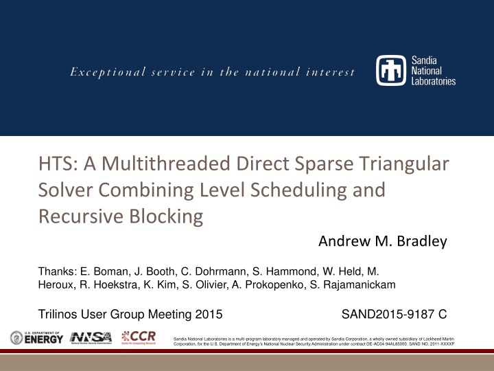 HTS: A Multithreaded Direct Sparse Triangular Solver
