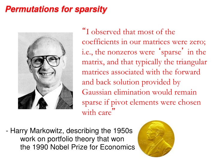 Sparse Matrix Algorithms: Permutations and Chordal Completion