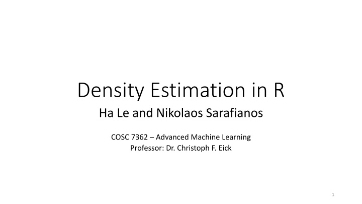 Density Estimation in R: Parametric vs. Non-Parametric Methods