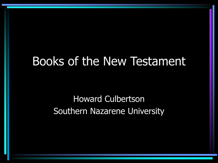 Books of the New Testament Overview