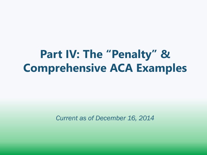 Individual Shared Responsibility Payment