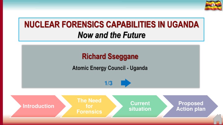 Nuclear Forensics in Uganda: Current Status and Future