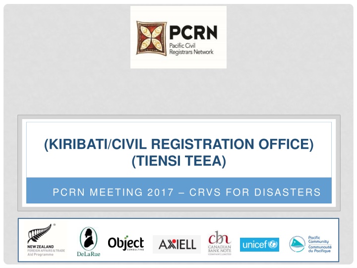 Kiribati Civil Registration Office Overview