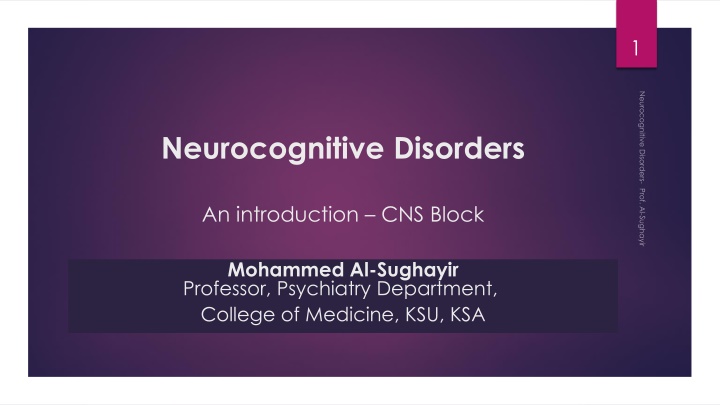 Neurocognitive Disorders Overview & Delirium Symptoms