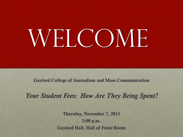 Gaylord College Funding Overview