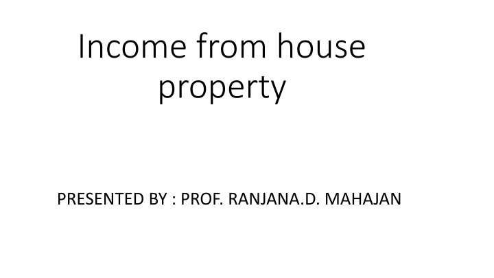 Income from House Property