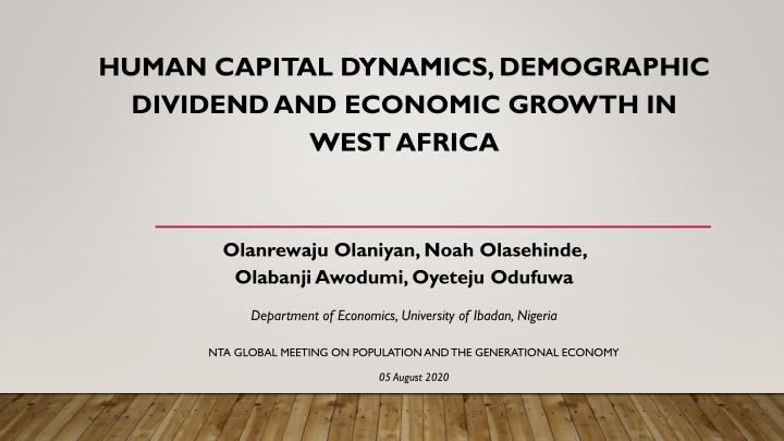 Human Capital Dynamics in West Africa: Implications for Economic Growth