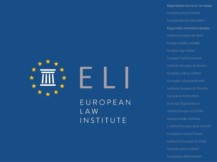 European Institute of Legal Studies - ELI Project on Advance Choices