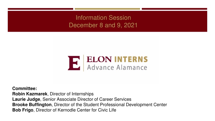 Elon University Internship Program Overview