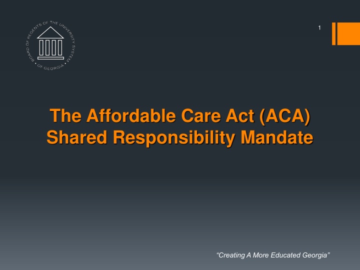 Shared Responsibility Mandate for Affordable Care Act in Georgia