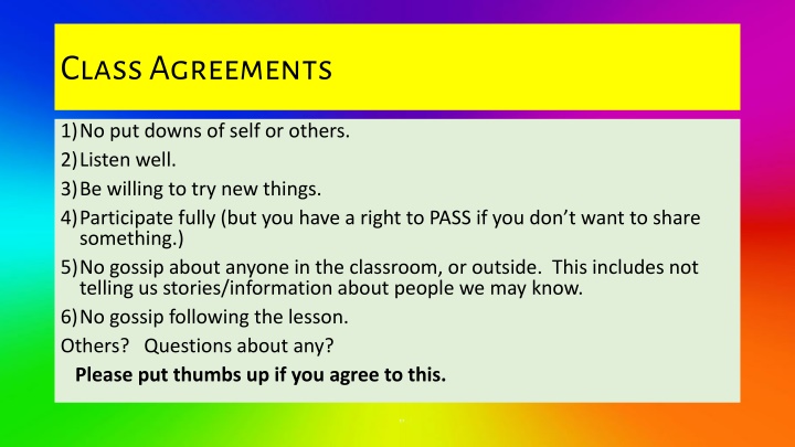 Class Agreements