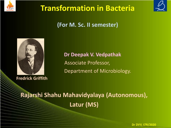 Transformation in Bacteria