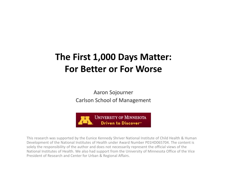 Early Childhood Poverty: Impact and Solutions
