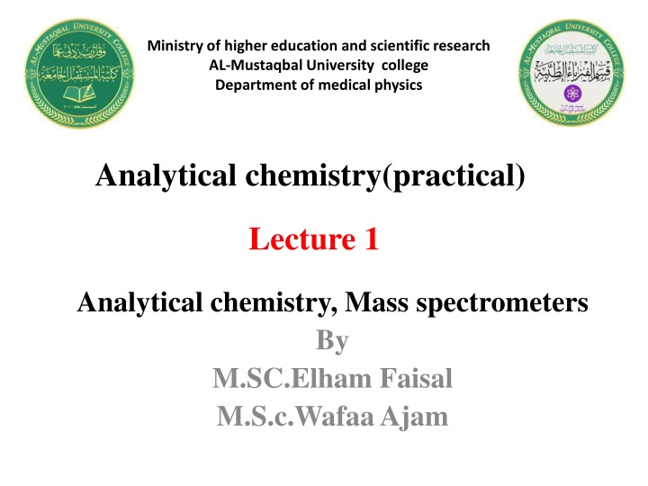 Analytical Chemistry and Methods