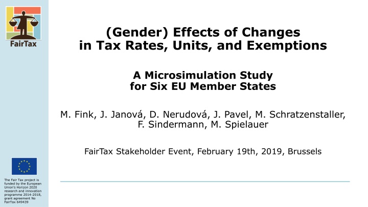Gender Effects of Tax Changes: Microsimulation Study in EU Member States
