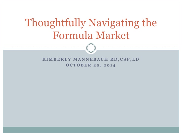 Thoughtfully Navigating the Formula Market - Understanding Breastfeeding and Alternatives