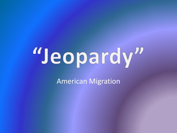 American Migration and Historical Terms