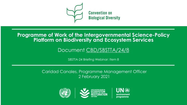 Intergovernmental Biodiversity Program Overview